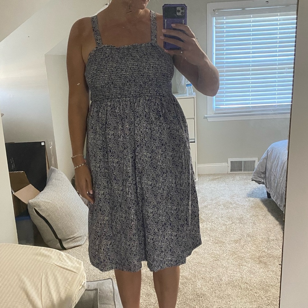 Universal Thread Blue Floral Midi Dress